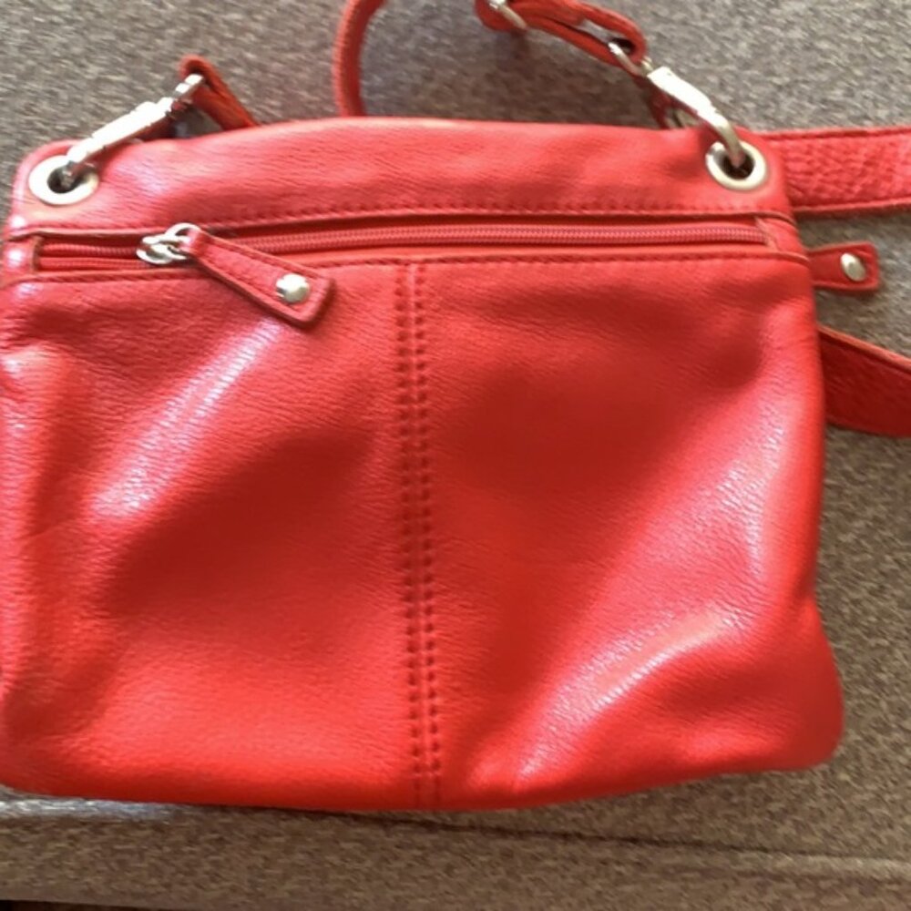 Vintage LEATHER | Cross Body | Travel | Bag | BRASS GROMMETS | Fossil | Poppy - Picture 4 of 5